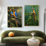 Papageien-Paar Dschungel Poster Dschungel-Deko.de