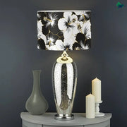 Tropische Schwarz-Weiß-Lampe Dschungel-Deko.de