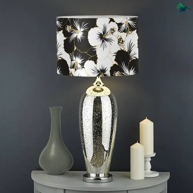 Tropische Schwarz-Weiß-Lampe Dschungel-Deko.de