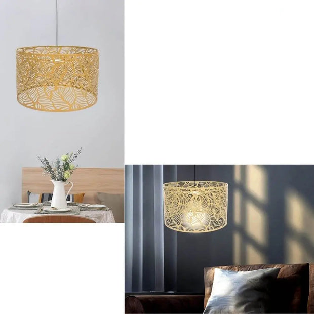 Durchbrochener Goldener Lampenschirm Dschungel-Deko.de
