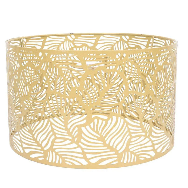 Durchbrochener Goldener Lampenschirm Dschungel-Deko.de