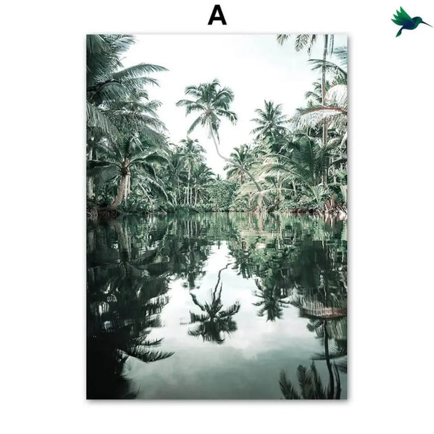 Poster Dschungelblätter Dschungel-Deko.de