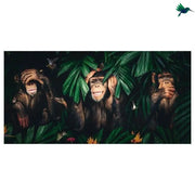 Dschungel-Poster mit drei weisen Affen Dschungel-Deko.de