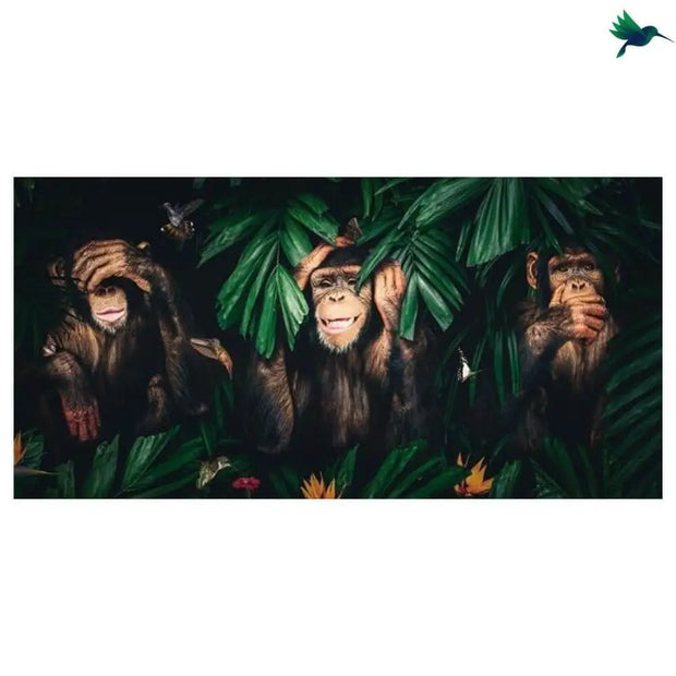 Dschungel-Poster mit drei weisen Affen Dschungel-Deko.de
