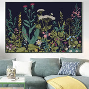 Dschungel-Poster mit kleinen Blumen Dschungel-Deko.de