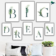 Dschungel-Buchstaben-Poster Dschungel-Deko.de