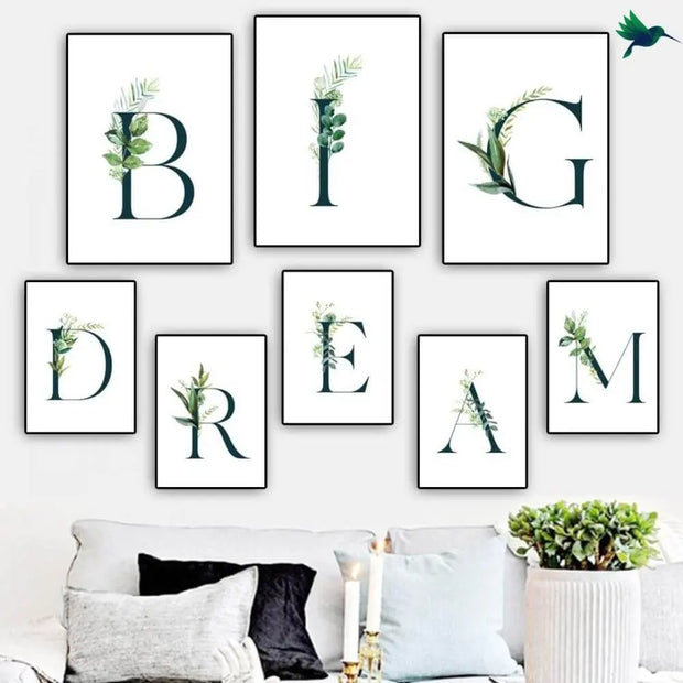 Dschungel-Buchstaben-Poster Dschungel-Deko.de