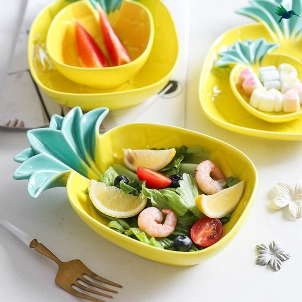 Teller Ananas Design Exotische Deko - Dschungel-Deko.de