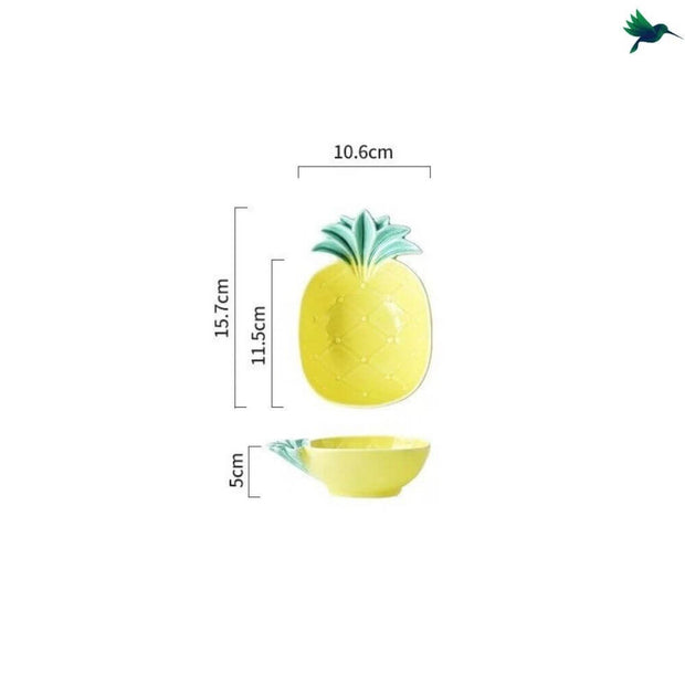 Teller Ananas Design Exotische Deko - Dschungel-Deko.de