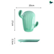Cactus Teller Aus Keramik Für Exotische Tischdekoration - Dschungel-Deko.de
