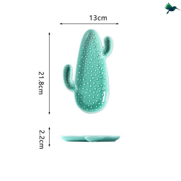 Cactus Teller Aus Keramik Für Exotische Tischdekoration - Dschungel-Deko.de