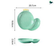 Cactus Teller Aus Keramik Für Exotische Tischdekoration - Dschungel-Deko.de