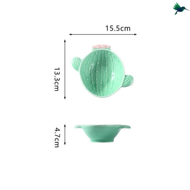Cactus Teller Aus Keramik Für Exotische Tischdekoration - Dschungel-Deko.de