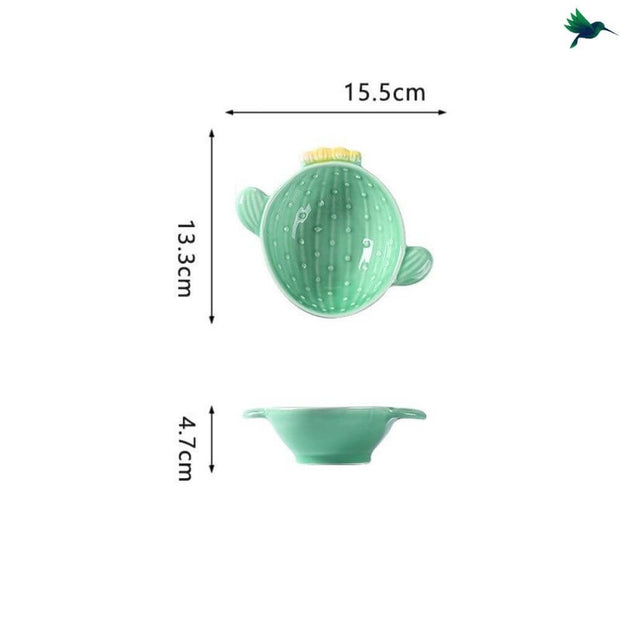 Cactus Teller Aus Keramik Für Exotische Tischdekoration - Dschungel-Deko.de