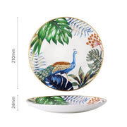 Teller Dschungel Motiv Exotisches Design - Dschungel-Deko.de