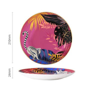 Teller Dschungel Motiv Exotisches Design - Dschungel-Deko.de