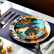 Teller Dschungel Motiv Exotisches Design - Dschungel-Deko.de