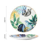 Teller Dschungel Motiv Exotisches Design - Dschungel-Deko.de