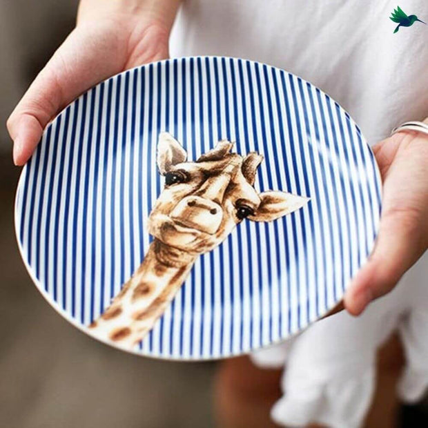 Teller Dschungel Safari Motiv Keramik - Dschungel-Deko.de