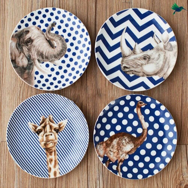 Teller Dschungel Safari Motiv Keramik - Dschungel-Deko.de