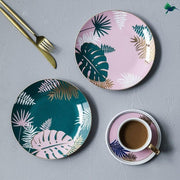 Teller Tropisch Aus Porzellan 30 cm - Dschungel-Deko.de