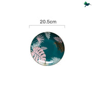 Teller Tropisch Aus Porzellan 30 cm - Dschungel-Deko.de