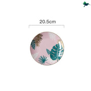 Teller Tropisch Aus Porzellan 30 cm - Dschungel-Deko.de