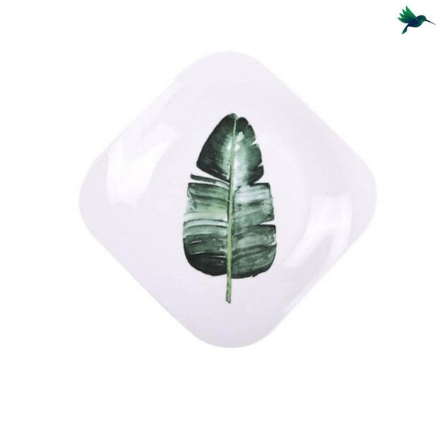 Dessertteller Quadrat Tropisches Design - Dschungel-Deko.de