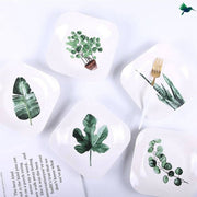 Dessertteller Quadrat Tropisches Design - Dschungel-Deko.de