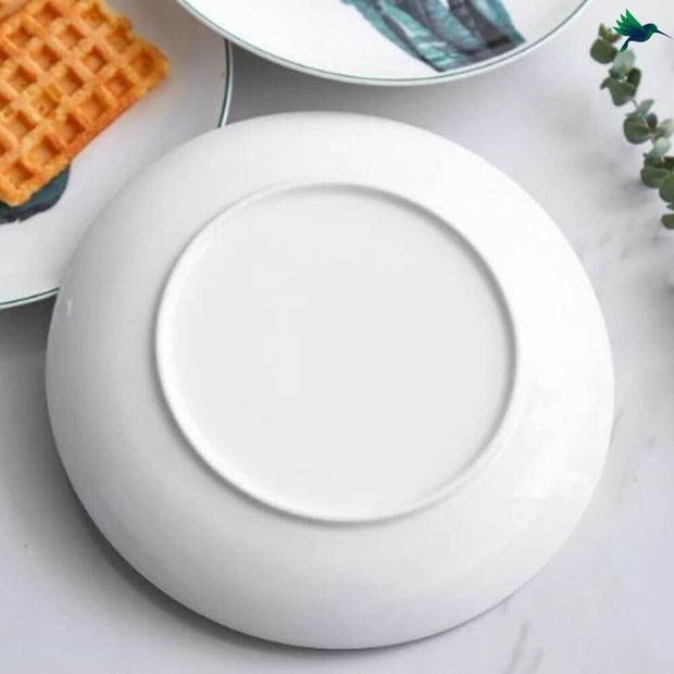 Dessertteller Rund Mit Tropischem Motiv - Dschungel-Deko.de