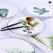 Dessertteller Rund Mit Tropischem Motiv - Dschungel-Deko.de