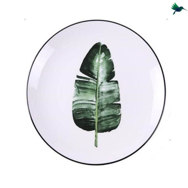 Dessertteller Rund Mit Tropischem Motiv - Dschungel-Deko.de