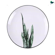 Dessertteller Rund Mit Tropischem Motiv - Dschungel-Deko.de