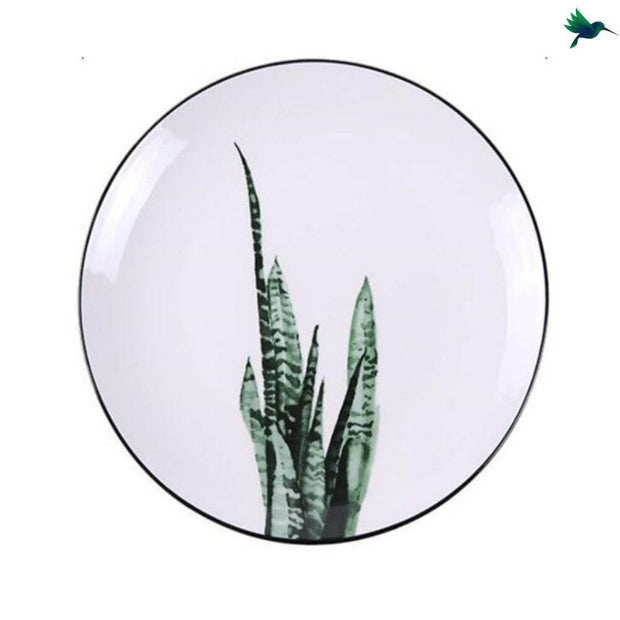 Dessertteller Rund Mit Tropischem Motiv - Dschungel-Deko.de