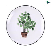 Dessertteller Rund Mit Tropischem Motiv - Dschungel-Deko.de