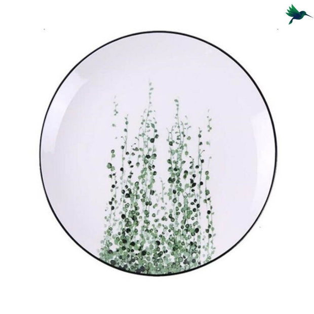 Dessertteller Rund Mit Tropischem Motiv - Dschungel-Deko.de