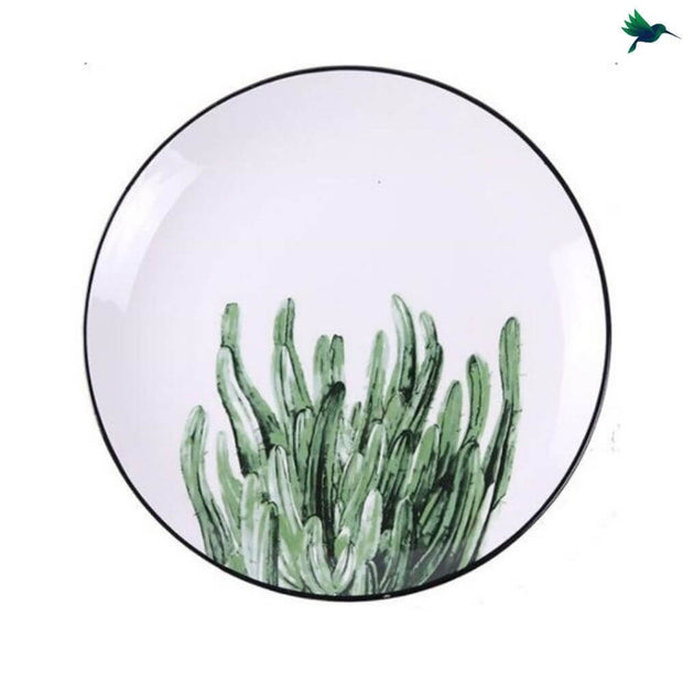 Dessertteller Rund Mit Tropischem Motiv - Dschungel-Deko.de