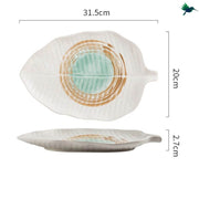 Teller Blattförmig Tropisches Design - Dschungel-Deko.de