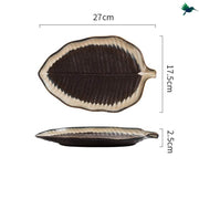 Teller Blattförmig Tropisches Design - Dschungel-Deko.de