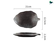 Teller Blattförmig Tropisches Design - Dschungel-Deko.de