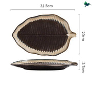 Teller Blattförmig Tropisches Design - Dschungel-Deko.de