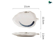 Teller Blattförmig Tropisches Design - Dschungel-Deko.de