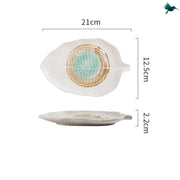 Teller Blattförmig Tropisches Design - Dschungel-Deko.de