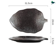 Teller Blattförmig Tropisches Design - Dschungel-Deko.de