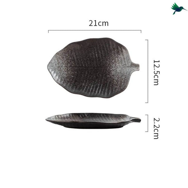 Teller Blattförmig Tropisches Design - Dschungel-Deko.de