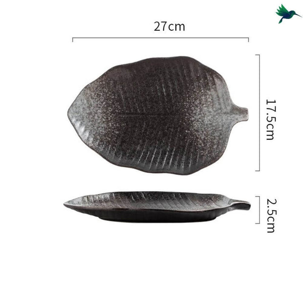 Teller Blattförmig Tropisches Design - Dschungel-Deko.de