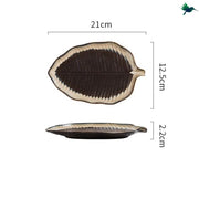 Teller Blattförmig Tropisches Design - Dschungel-Deko.de