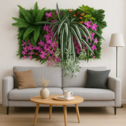 Grün-Rosa Pflanzenbild Dschungel-Deko.de