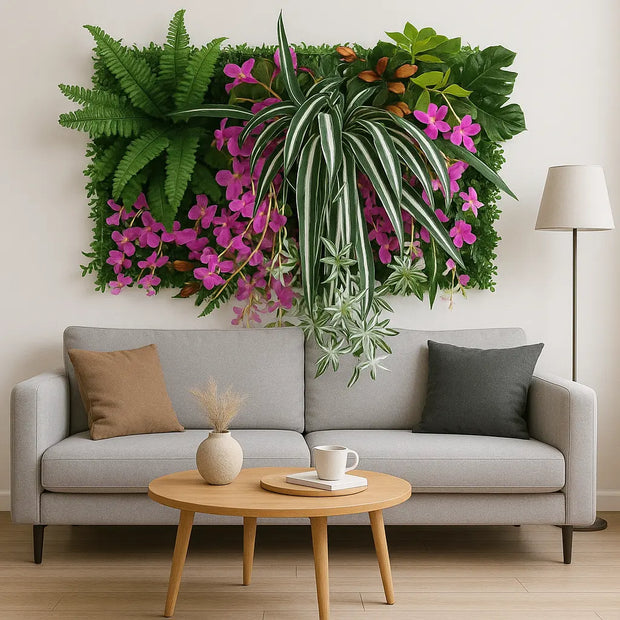 Grün-Rosa Pflanzenbild Dschungel-Deko.de