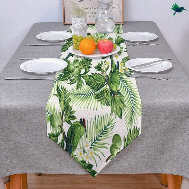 Tischläufer mit Blattmotiv Dschungel-Deko.de